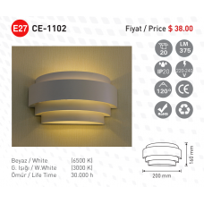 CE-light  CE-1102-Ledli Duvar Aplik